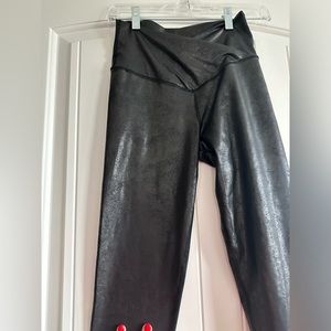 Aerie faux leggings in black